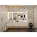 Armoire de vanité de vanité de salle de bain de lavabo en marbre naturel en marbre